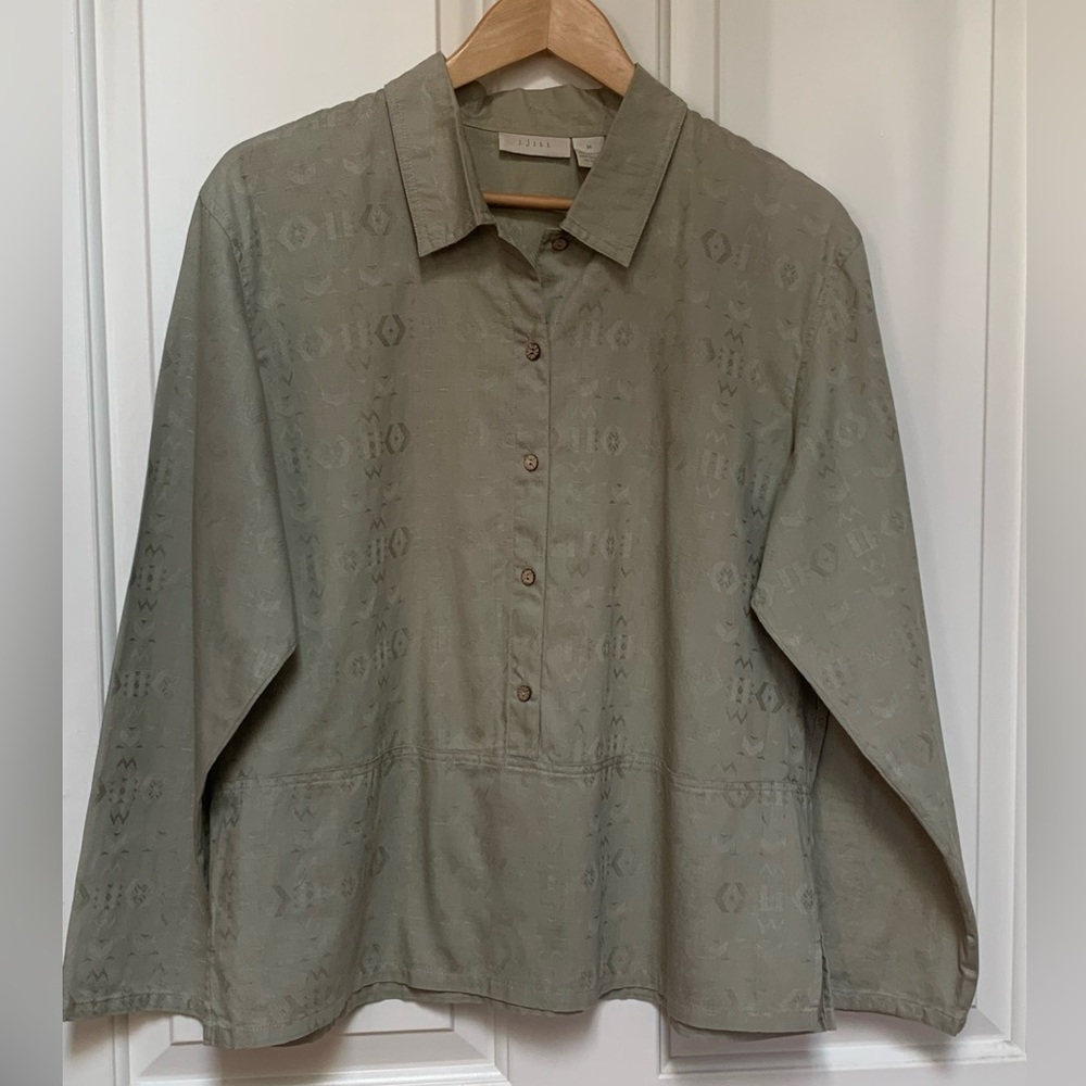 J. Jill cotton long sleeve blouse